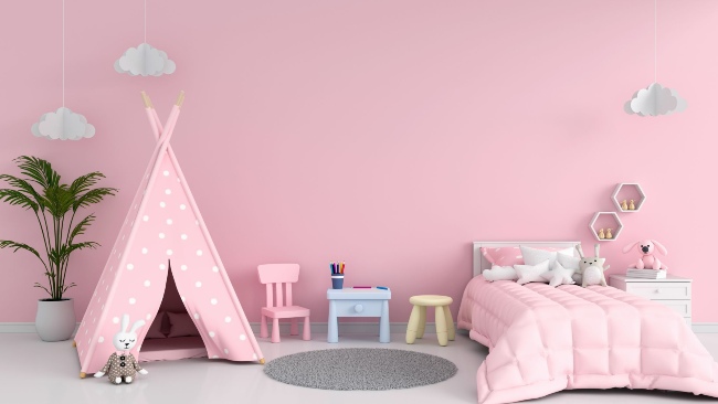desain kamar anak nuansa pink