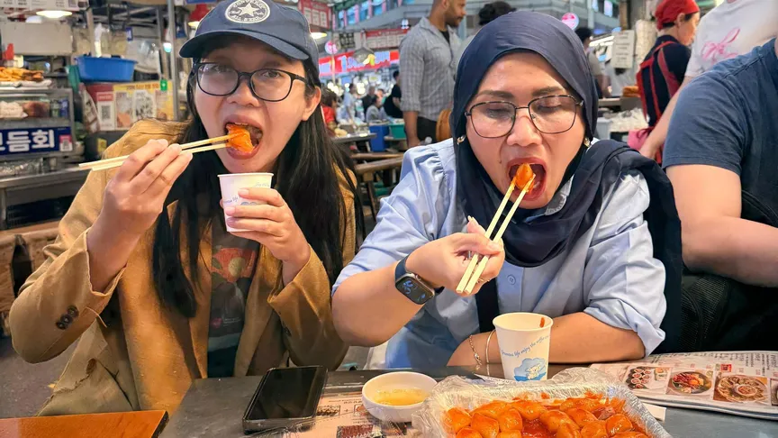 kulineran di Gwangjang Market Korea Selatan