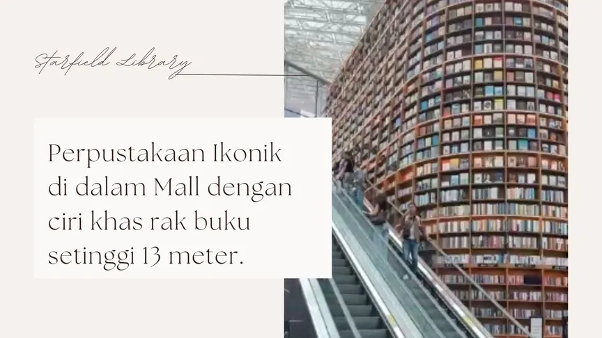 Strafield Library Perpustakaan Ikonik di Korea dengan Rak Buku Setinggi 13 meter